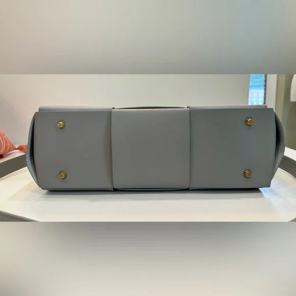 Stella Bianca Blue Gray Genuine leather woven bag | Satchel style | Crossbody - Picture 14 of 16